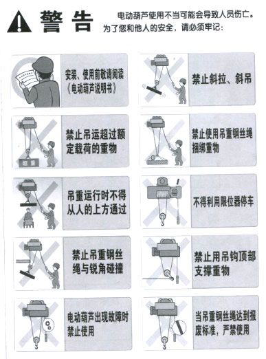 山東玖恒重工機(jī)械有限公司電動葫蘆使用注意事項